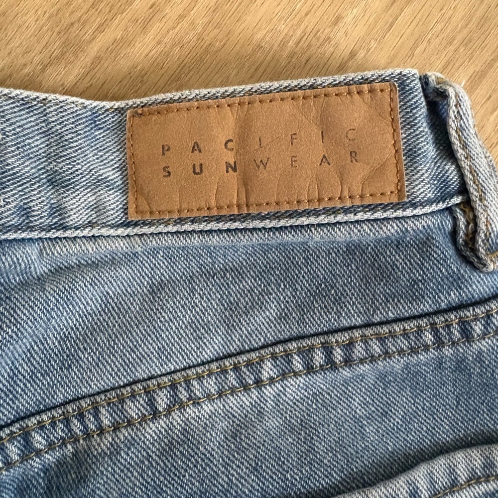 Pacific Sunwear Blue Denim Jeans with Distressed Look